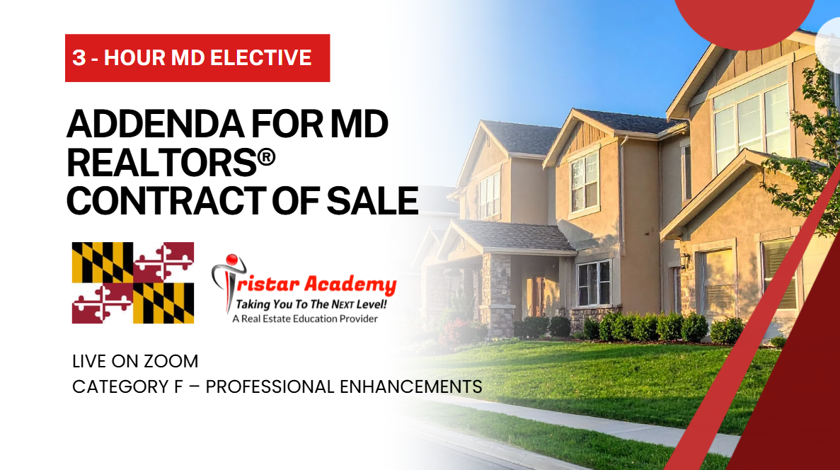 Addenda for Maryland Realtors® Residential Contract of Sale